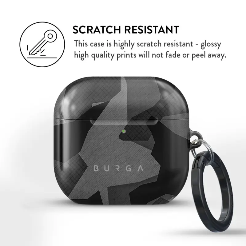 Burga Night Black Camo - Apple AirPods 4 & AirPods 4 ANC Suojakotelo - 2999622