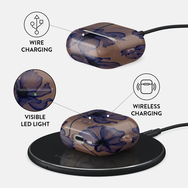 Burga Velvet Night - Apple AirPods 4 & AirPods 4 ANC Suojakotelo - 2999671