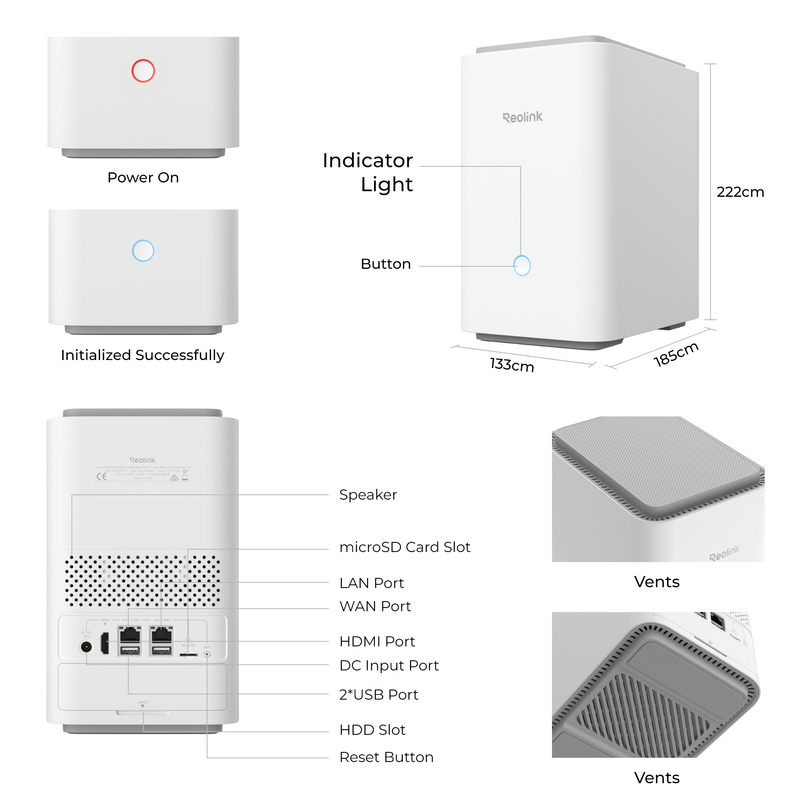 Reolink Home Hub Pro Unified Management & Storage Platform Valkoinen - 3022357