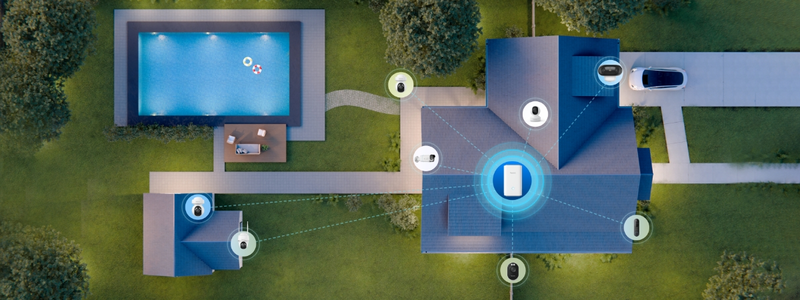 Reolink Home Hub ja 2xArgus 3E -paristokamera ulkona/ulkoilmassa Valkoinen - 3022425