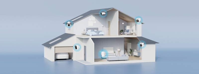 Reolink Home Hub ja 2xArgus 3E -paristokamera ulkona/ulkoilmassa Valkoinen - 3022425