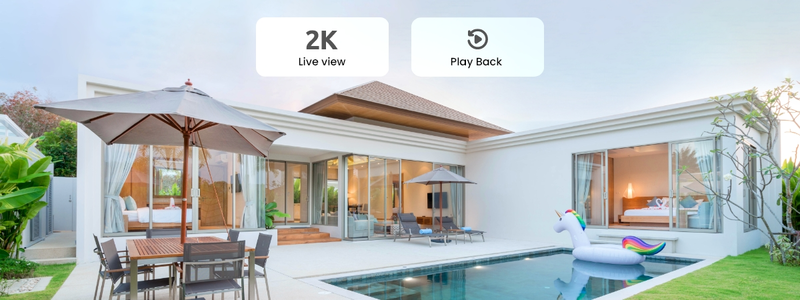 Reolink Home Hub ja 2xArgus 3E -paristokamera ulkona/ulkoilmassa Valkoinen - 3022425