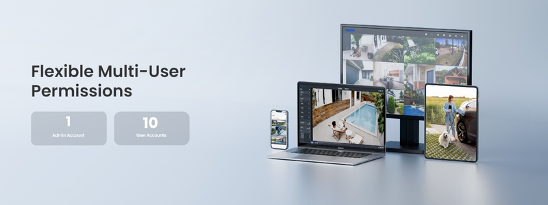 Reolink Home Hub ja 2xArgus 3E -paristokamera ulkona/ulkoilmassa Valkoinen - 3022425