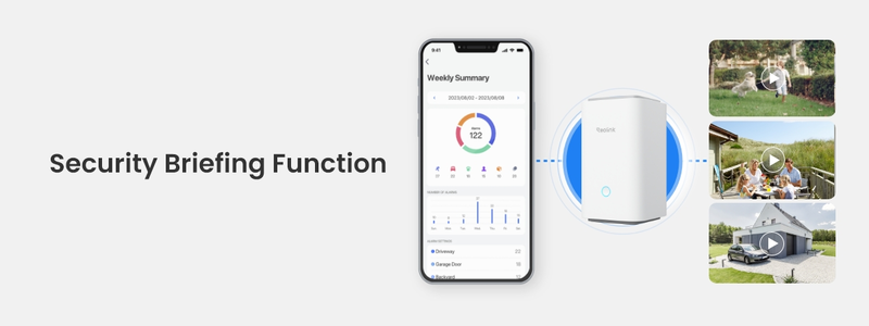 Reolink Home Hub ja 2xArgus 3E -paristokamera ulkona/ulkoilmassa Valkoinen - 3022425