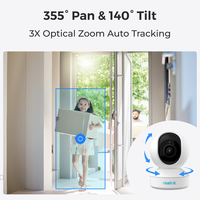 Reolink E1 Zoom (E340) Smart PTZ WiFi sisäkamera Valkoinen - 3022531