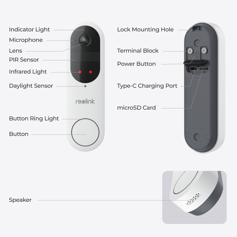 Reolink Video-ovikello (akku) Smart 2K Wi-Fi Valkoinen - 3022632