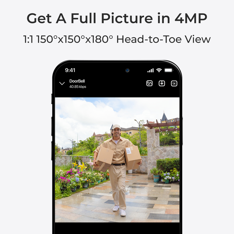 Reolink Video-ovikello (akku) Smart 2K Wi-Fi Valkoinen - 3022632