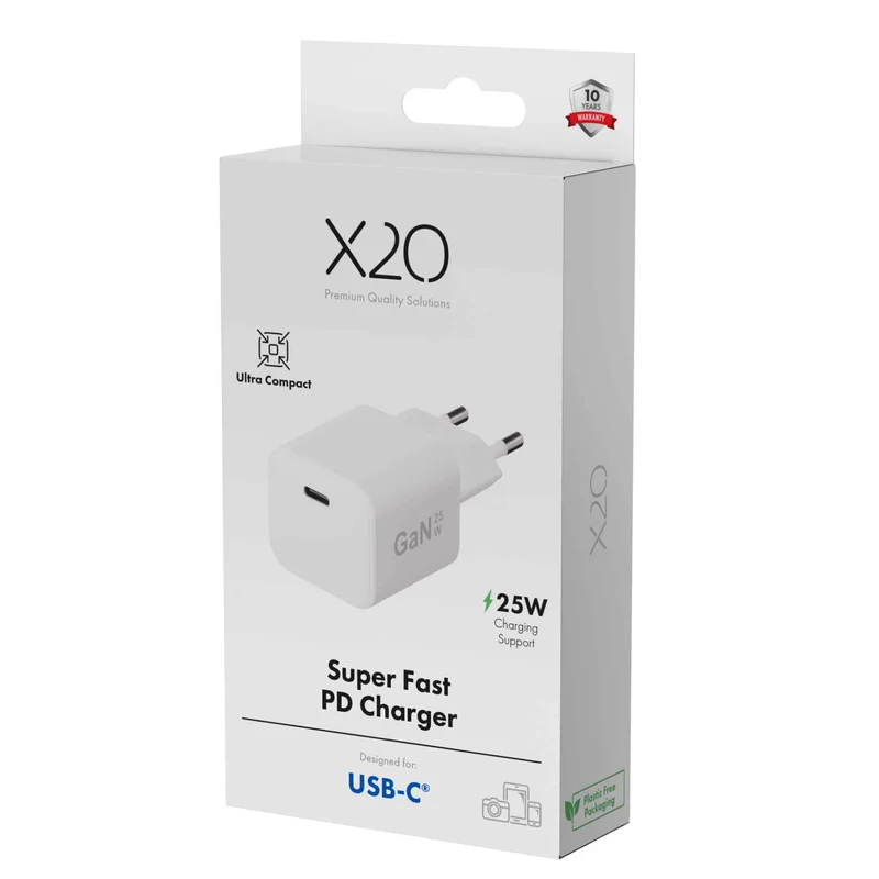 X2O 25 W kotilaturi USB-C GaN valkoinen - 3401005