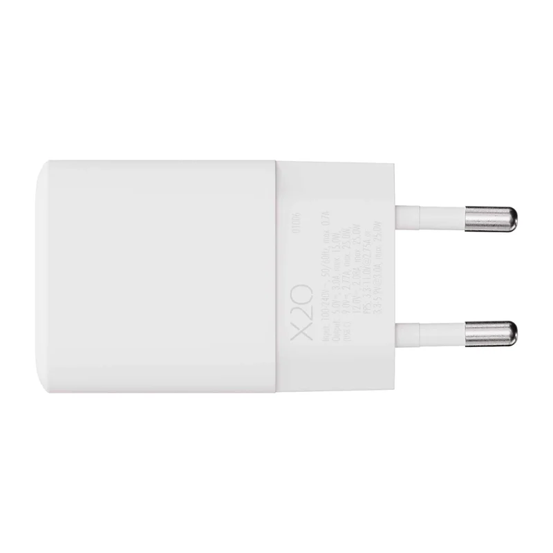 X2O 25 W:n kotilaturisarja USB-C 1,2 m:n kaapeli GaN valkoinen - 3401006