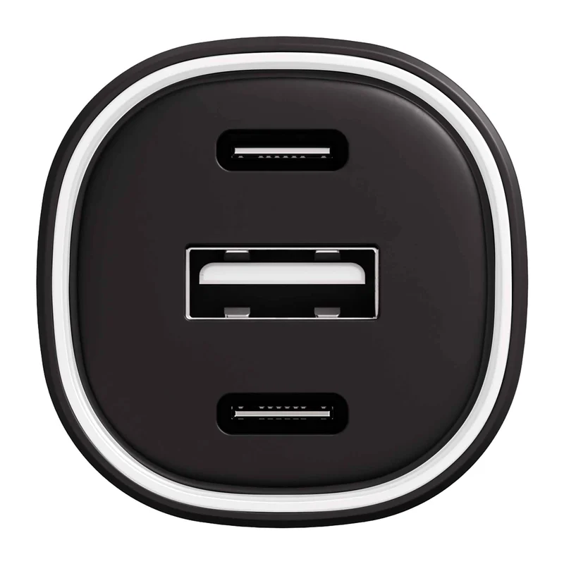X2O 60 W kolminkertainen autolaturi USB-C/C/A musta - 3401014