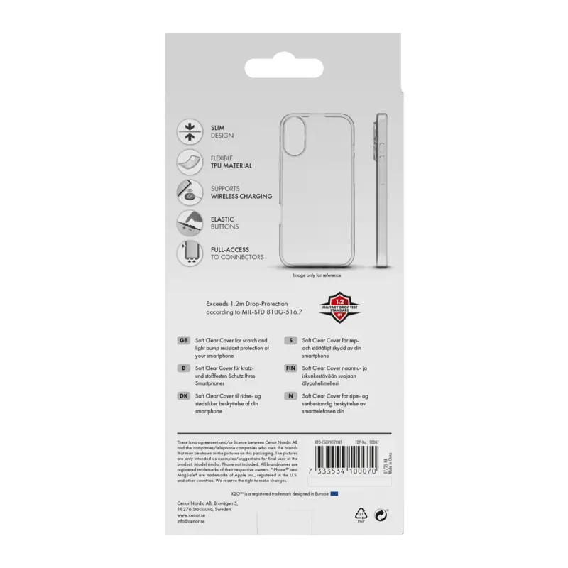 X2O Clear Soft Suojakuori Apple iPhone 17 Pro Max Kirkas - 3410007