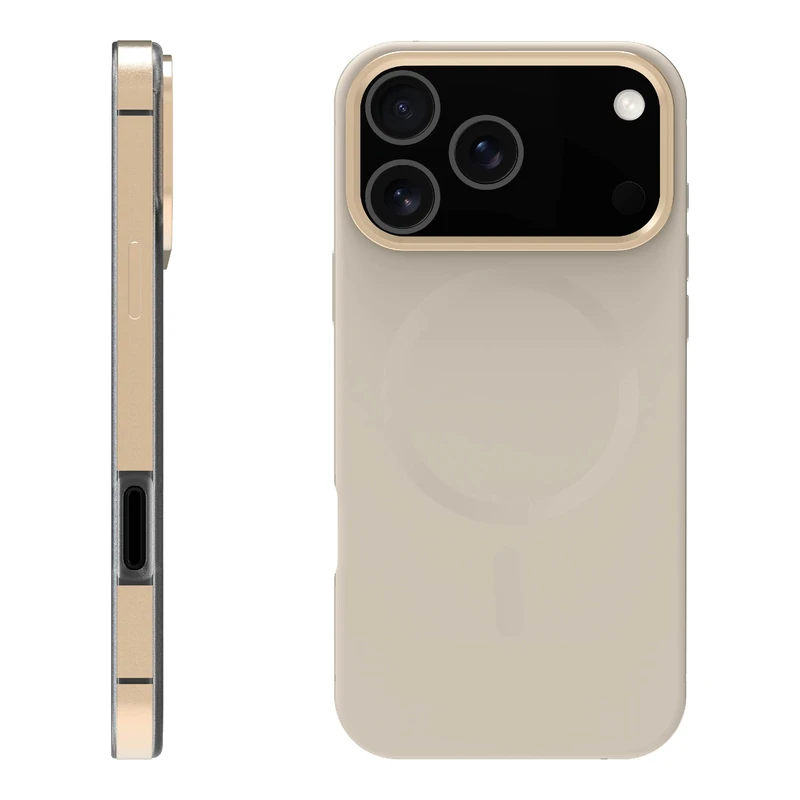 X2O Mag Metal Suojakuori Apple iPhone 17 Pro Beige/Gold - 3410013