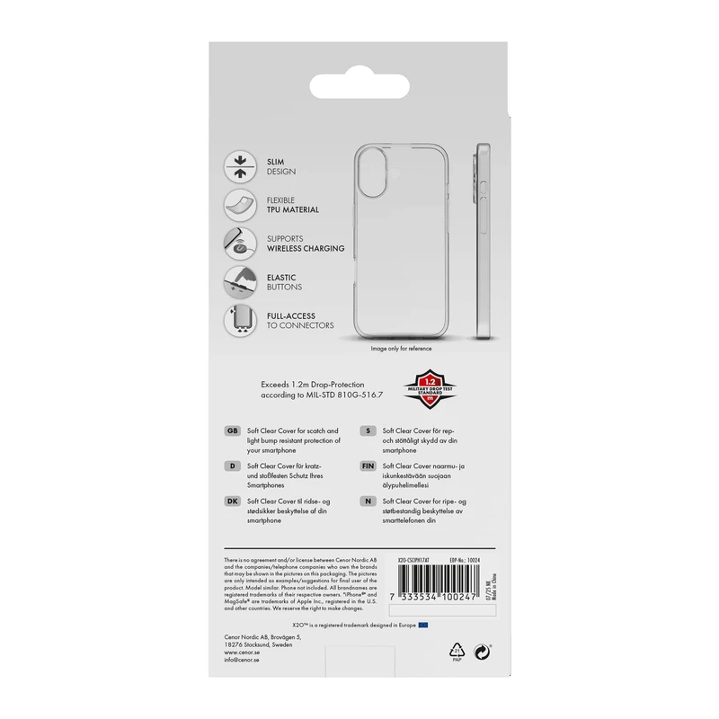 X2O Clear Soft Suojakuori Apple iPhone Air Kirkas - 3410024