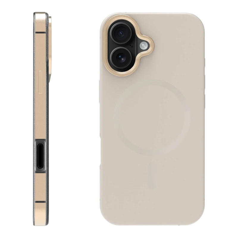 X2O Mag Metal Suojakuori Apple iPhone 17 Beige/Gold - 3410030