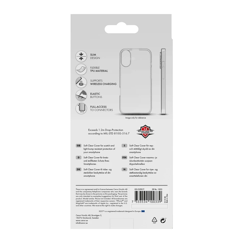X2O Clear Soft Suojakuori Apple iPhone 17 Kirkas - 3410033