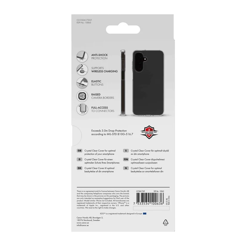 X2O Crystal Clear Suojakuori Samsung Galaxy A17 5G Kirkas - 3410063