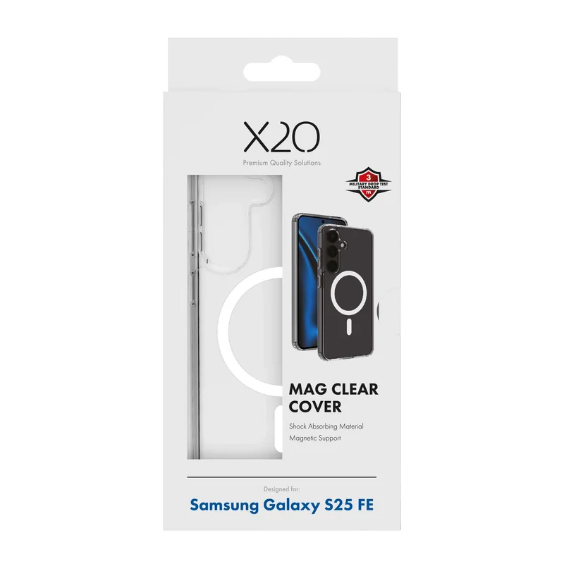 X2O Mag Clear Suojakuori Samsung Galaxy S25 FE Kirkas - 3410066