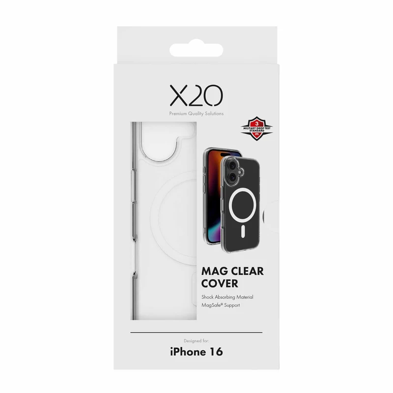 X2O Mag Clear Suojakuori Apple iPhone 16 Kirkas - 3410081