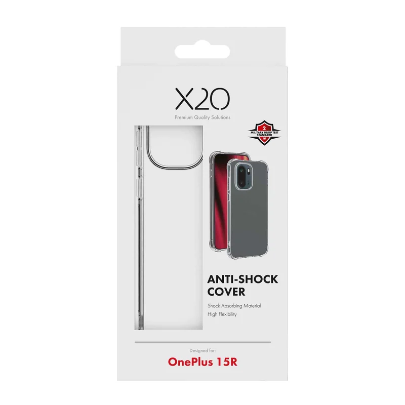 X2O Anti-Shock Suojakuori OnePlus 15R Kirkas - 3410107