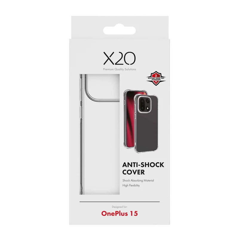 X2O Anti-Shock Suojakuori OnePlus 15 Kirkas - 3410108