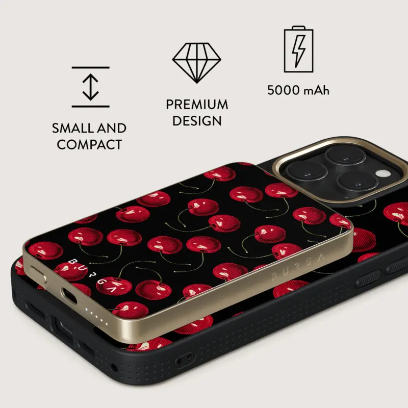 Burga Cherrybomb - MagSafe Power Bank 5000 mAh Kulta - 4108581
