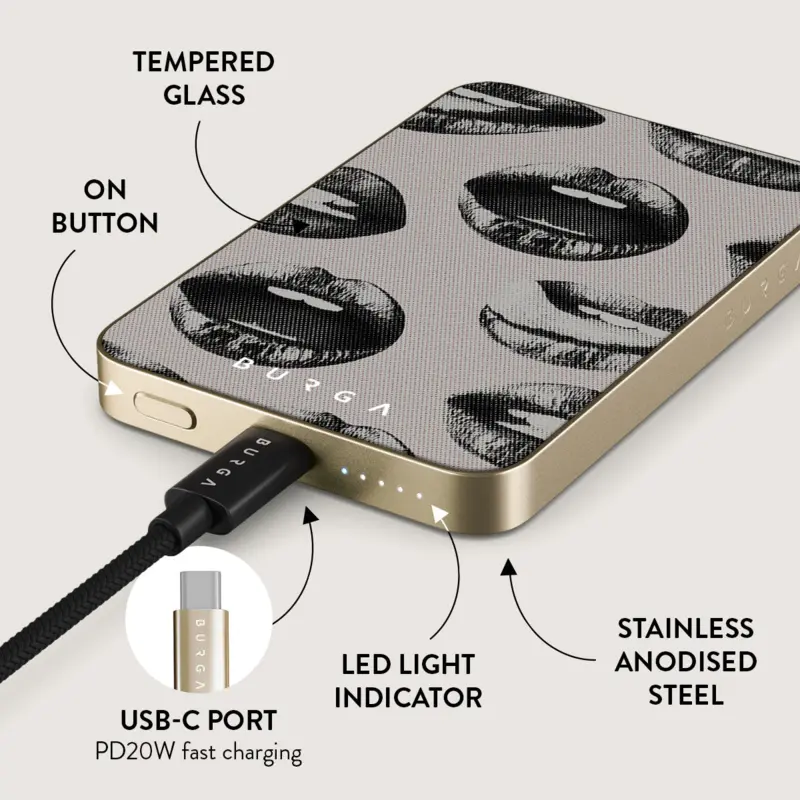 Burga Next Mistake - MagSafe Power Bank 5000 mAh Kulta - 4108583