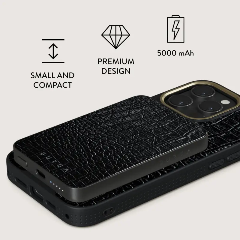 Burga Reaper's Touch - MagSafe Power Bank 5000 mAh Harmaa metalli - 4108754