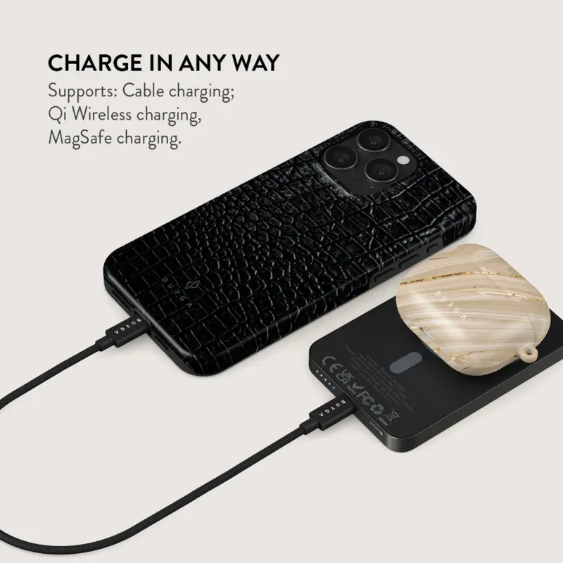 Burga Reaper's Touch - MagSafe Power Bank 5000 mAh Harmaa metalli - 4108754