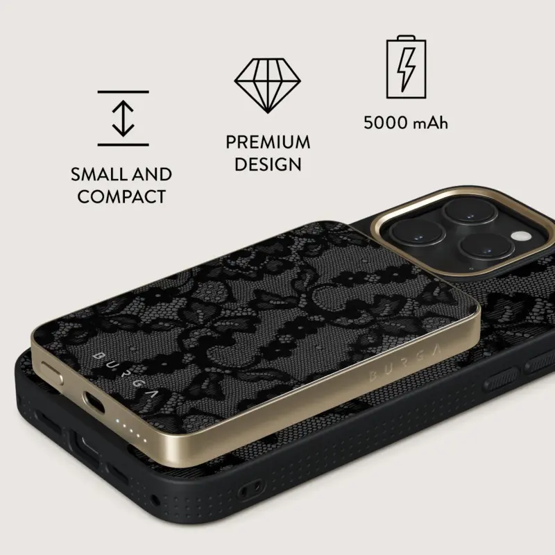 Burga Magnetic - MagSafe Power Bank 5000 mAh Kulta - 4108799