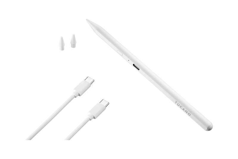 Tucano Active Stylus 3 iPad Kynä USB-C lataus Valkoinen - 5222647