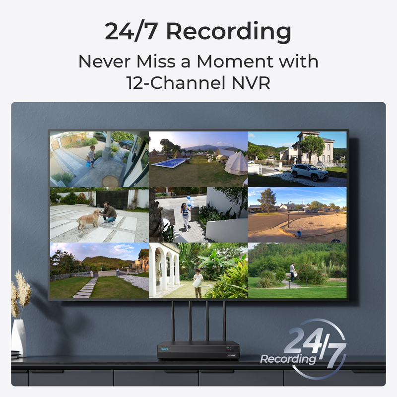 Reolink NVS12-8MB4W (RLK12-800WB4) kamerajärjestelmä valkoinen - 5398335