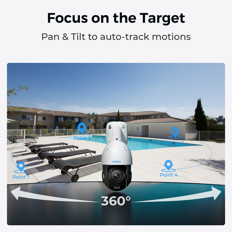 Reolink P840 (RLC-823S1W) Smart 4K PTZ PoE Cam 360° Valkoinen - 5398340