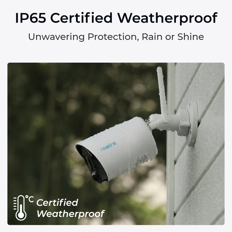 Reolink Argus Eco (B320) ulkokäyttöön tarkoitettu paristo-WiFi-valvontakamera, valkoinen - 5398773