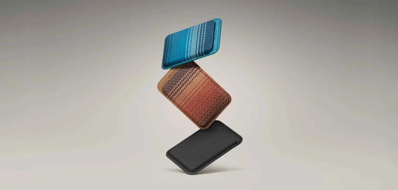 Pitaka MagSafe Kudottu Korttilompakko, Musta/Harmaa - 5541760