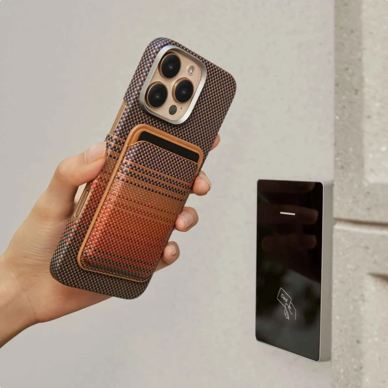 Pitaka MagSafe Kudottu Korttilompakko, Sunset - 5541762