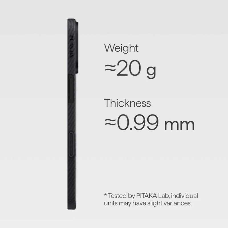 Pitaka Edge MagSafe Kotelo iPhone Air Musta/Harmaa - 5541812