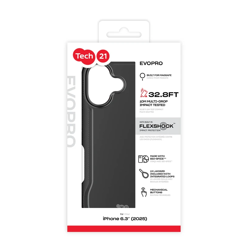 Tech21 Evo Pro MagSafe käsinauhalla Apple iPhone 17 Musta - 5960710