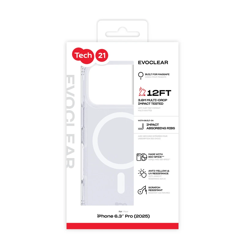 Tech21 Evo Clear MagSafe Apple iPhone 17 Pro Kirkas - 5960725