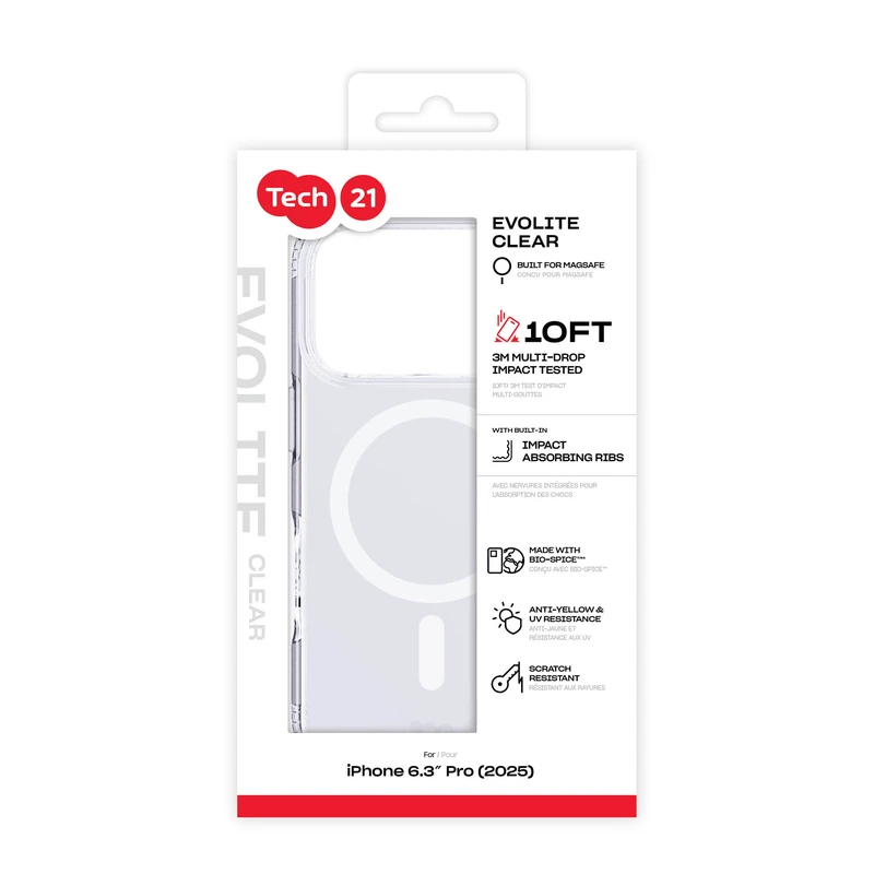 Tech21 Evo Lite MagSafe Apple iPhone 17 Pro Kirkas - 5960731