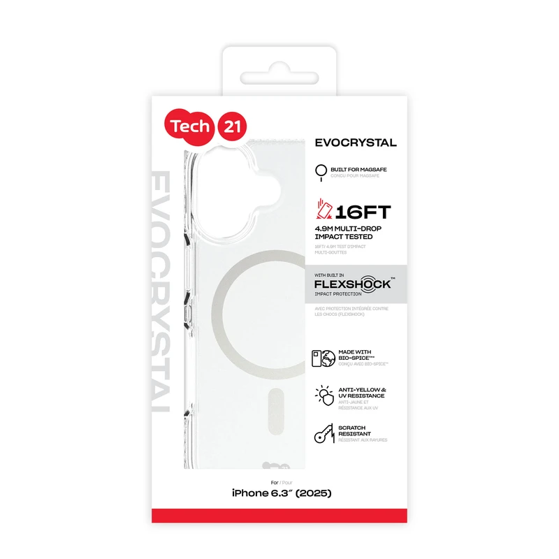 Tech21 Evo Crystal MagSafe Apple iPhone 17 Kirkas/Hopea - 5960795