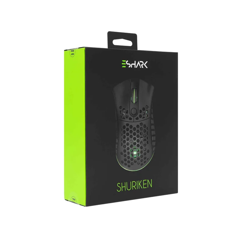 White Shark Premium SHURIKEN Pelihiiret 6D 19.000dpi Musta - 7326971