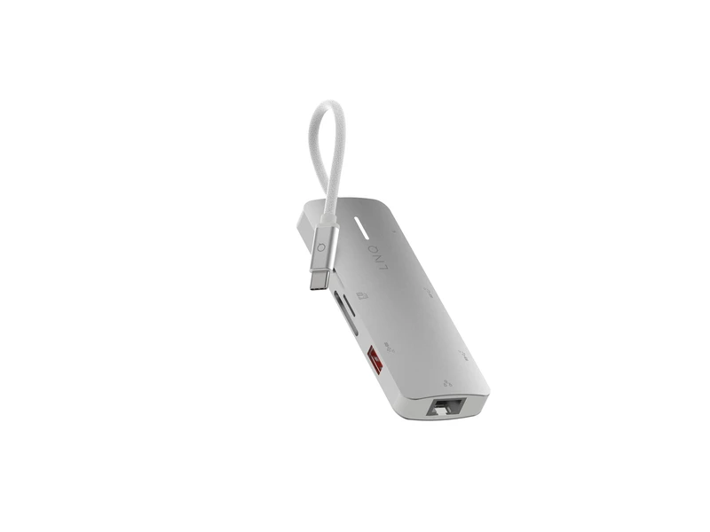 Linq 8in1 PRO 140W USB-C Multiport Hub Alumiiniharmaa - 7462272