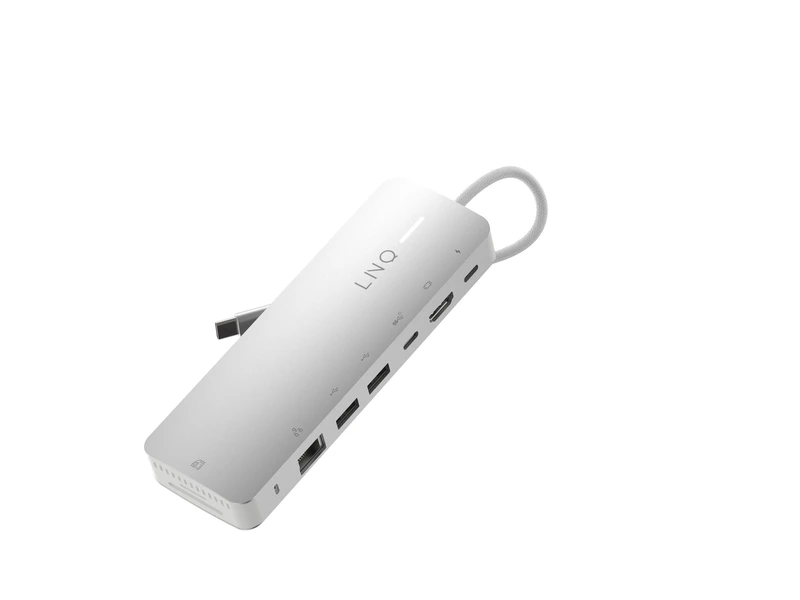 Linq 9in1 PRO SSD 140W USB-C Multiport Hub Alumiiniharm - 7462274