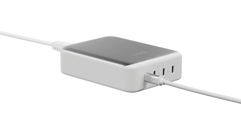 Linq 240W GaN2 Ultra Pöytälaturi 4x140W USB-C Valkoinen/Hopea - 7462275