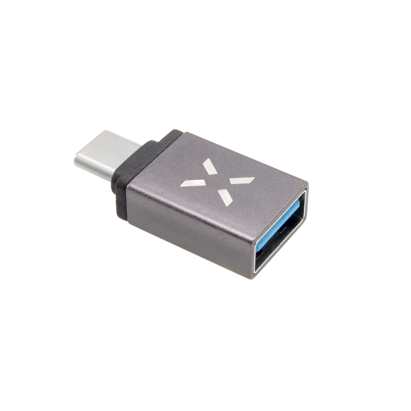 FIXED LINK USB-C Uros / USB-A Naaras adapteri Harmaa - 8011749