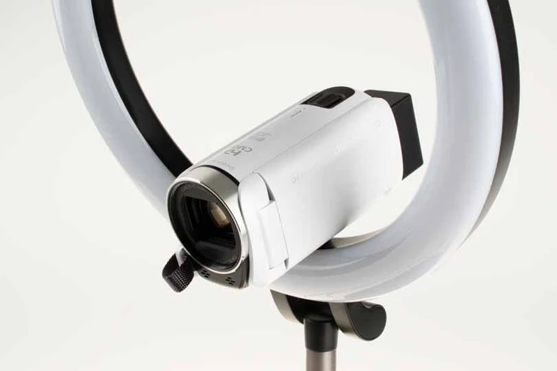 FIXED LED-rengasvalo Tripod Puhelintelineellä Musta - 8012895