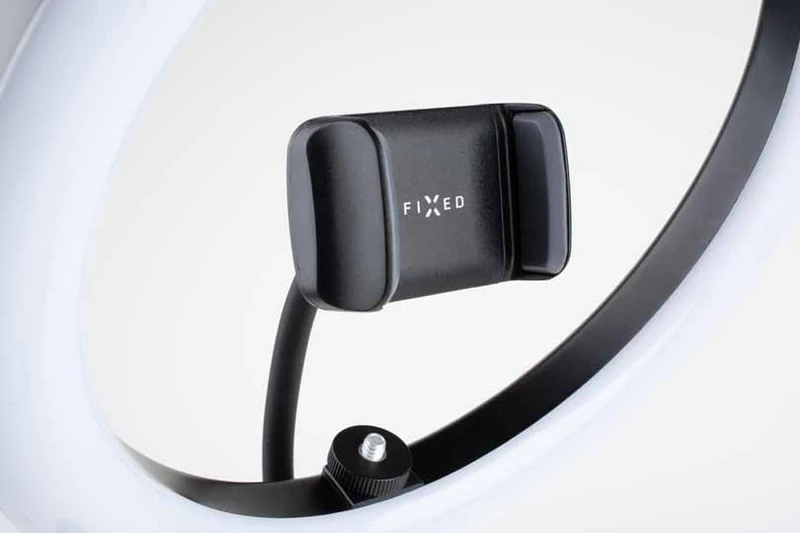 FIXED LED-rengasvalo Tripod Puhelintelineellä Musta - 8012895
