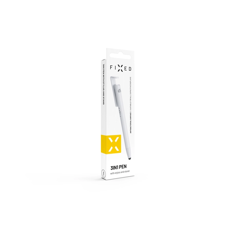 FIXED 3in1 Stylus Pen kynä-telinetoiminnolla Valkoinen - 8012926