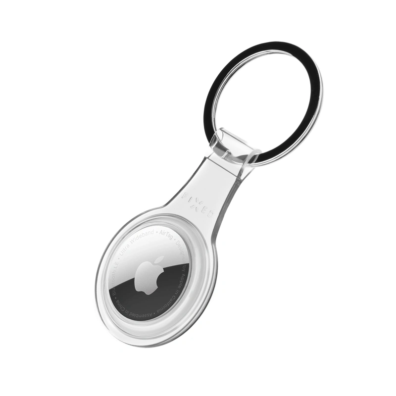 FIXED PURE Suojaava TPU AirTag avaimenperä kotelo Kirkas - 8013057
