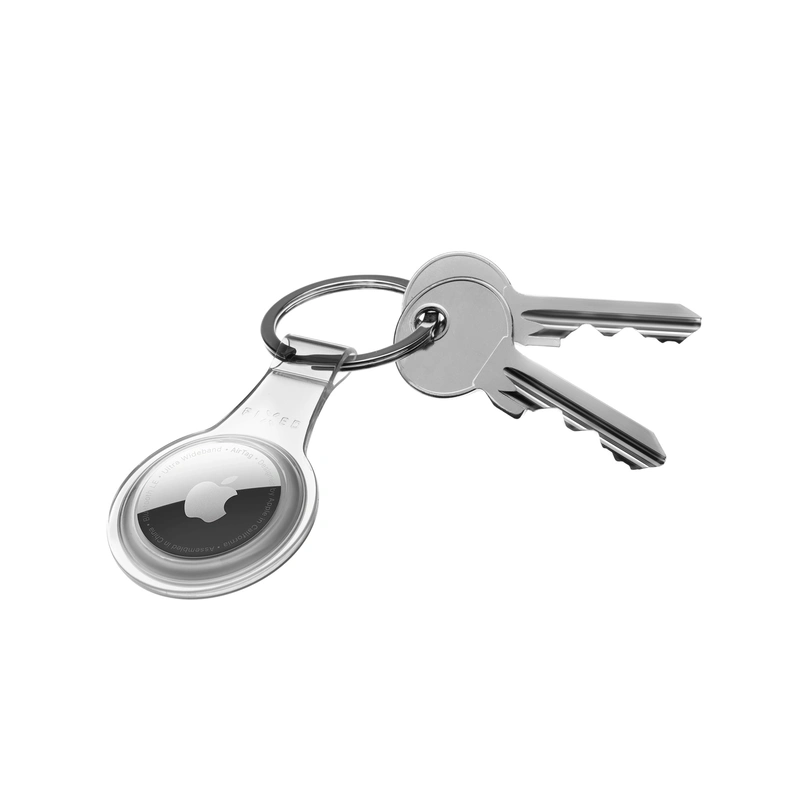 FIXED PURE Suojaava TPU AirTag avaimenperä kotelo Kirkas - 8013057